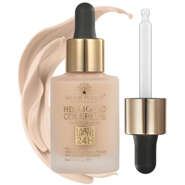 Fond de ten, Global Fashion HD Liquid Coverage Foundation, 30ml, GX04, Honey