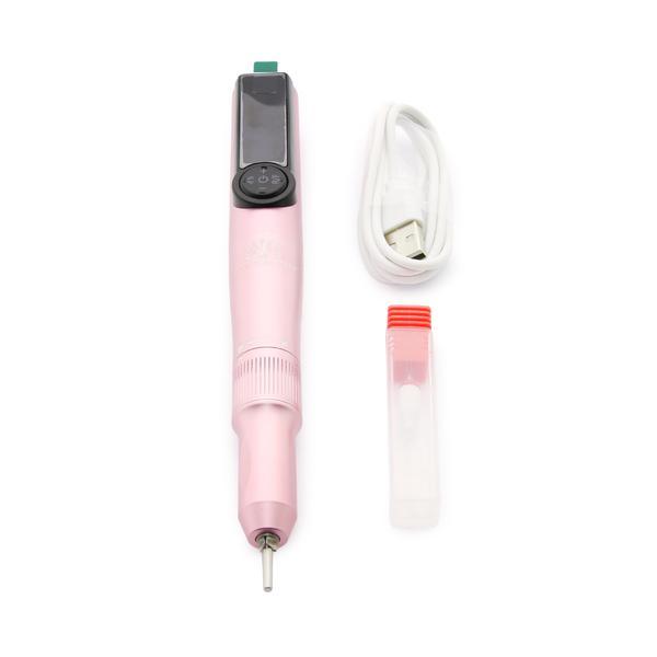 Pilă electrică-mandrină 2in1 și lanternă UV, TMS-025, 24W, 35000 rpm, roz, Global Fashion