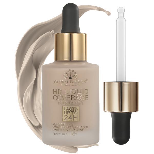Fond de ten, HD Liquid Coverage Foundation, 30ml, GX08, Deep Cocoa, Global Fashion