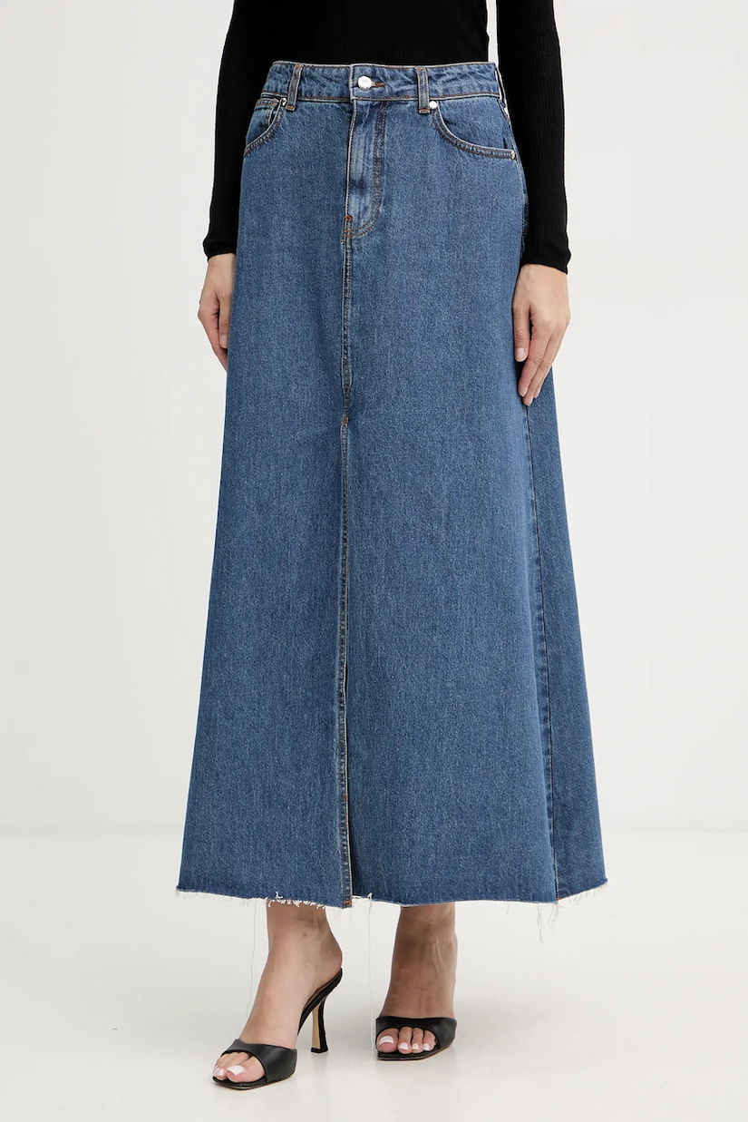 Silvian Heach fustă jeans KEBE maxi, evazați, GPA25142GO