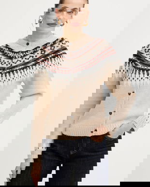 Weekend Max Mara cardigan din amestec de lână CABIRIA culoarea bej, 2525346033600