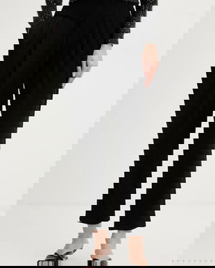 Fracomina pantaloni culoarea negru, fason tigareta, high waist, FJ25WV4004W42901