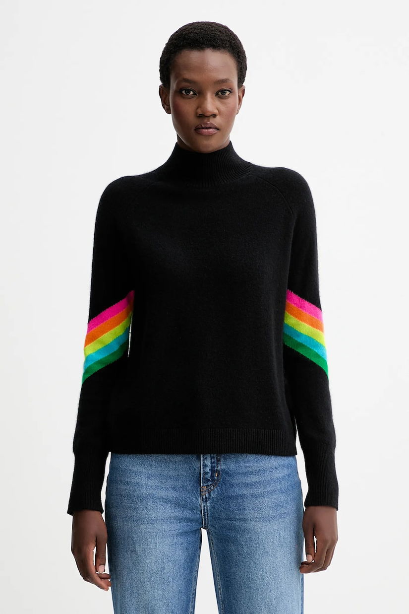 FROM FUTURE pulover de cașmir culoarea negru, light, cu turtleneck, WPM00499