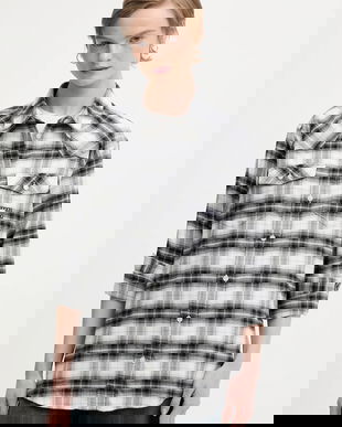 Tommy Jeans cămașă din bumbac culoarea negru, cu guler clasic, regular, DW0DW21456