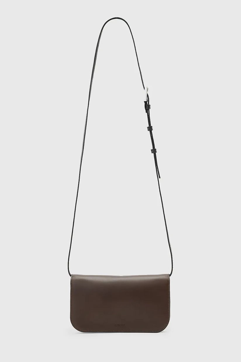 AllSaints poșetă de piele MAEVE culoarea maro, W268XD