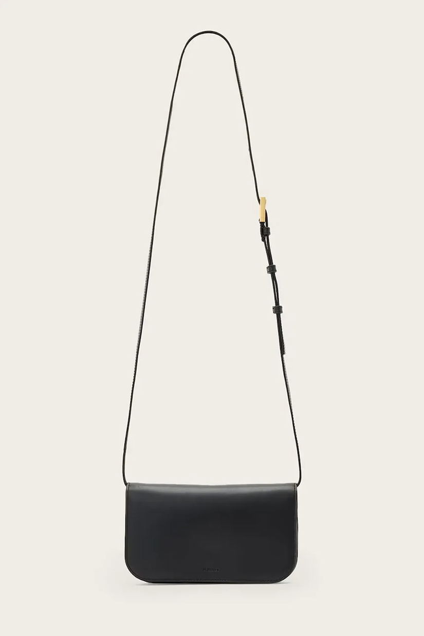 AllSaints poșetă de piele MAEVE culoarea negru, W268XD