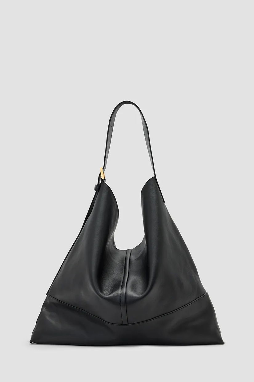 AllSaints poșetă de piele ASHA culoarea negru, W400XC