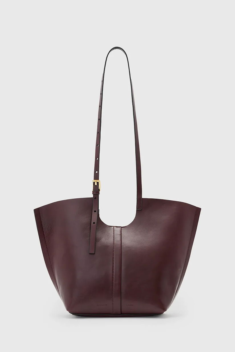 AllSaints poșetă de piele ARA culoarea roșu, W166XD