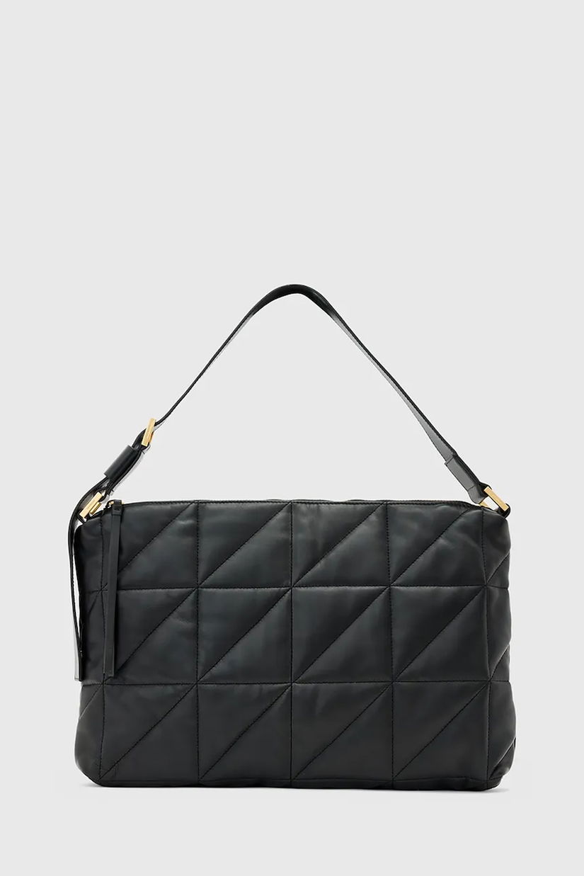 AllSaints poșetă de piele EDBURY culoarea negru, W345XD