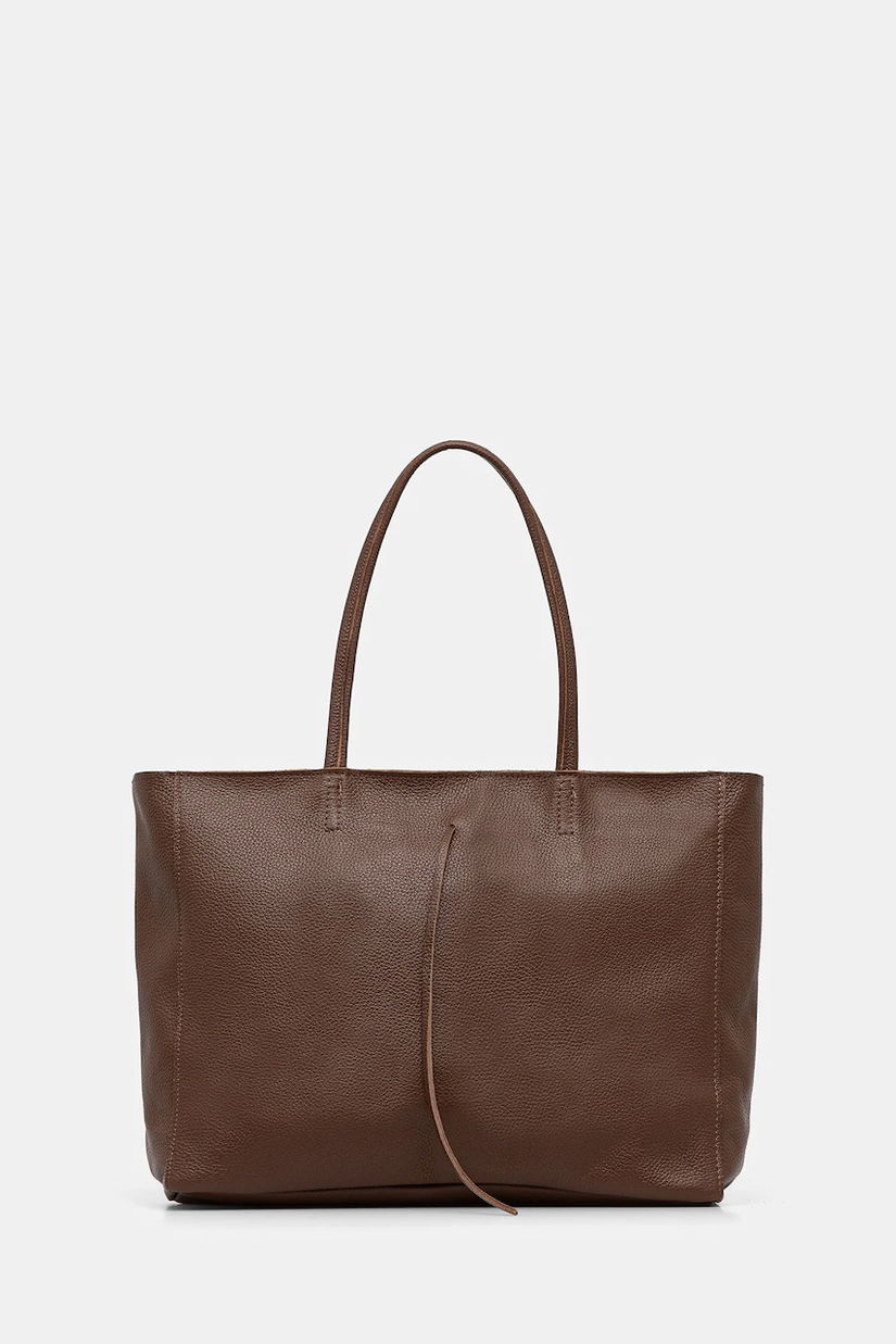 Answear Lab poseta de piele culoarea bordo