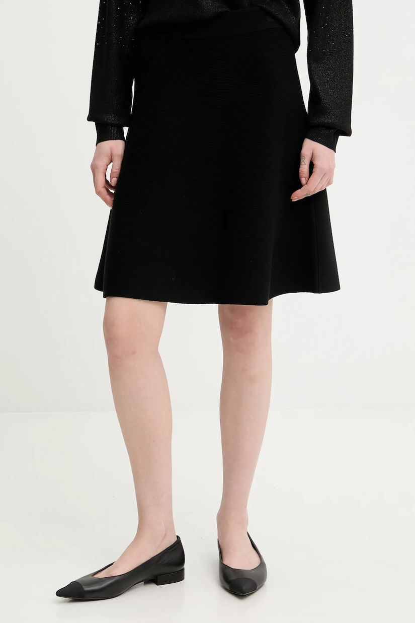 United Colors of Benetton fustă culoarea negru, mini, evazați, 17Q3D001X
