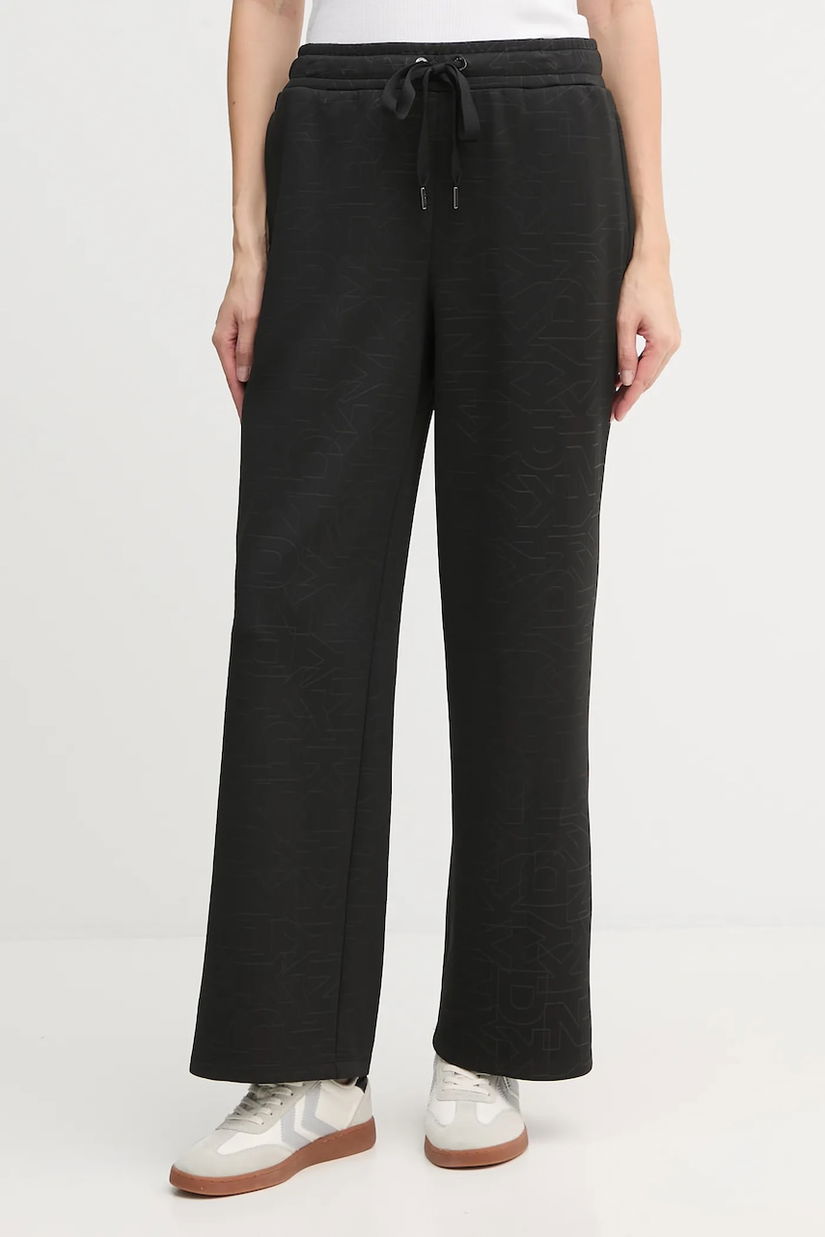 Dkny pantaloni de trening KNIT PANTS culoarea negru, cu imprimeu, P5MF6CSD