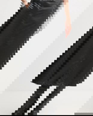 Colmar fustă culoarea negru, maxi, evazați, 8109.9XI