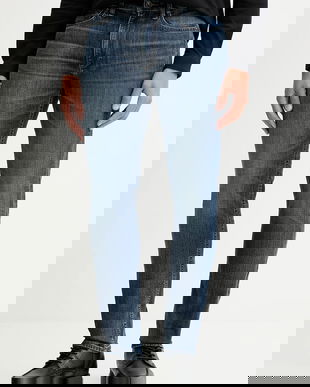 Rag & Bone jeans din amestec de cașmir culoarea bleumarin, RX0225F2VCH