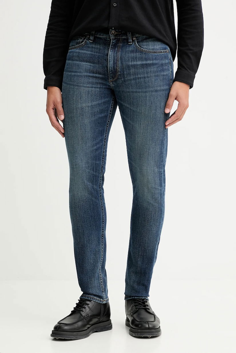 Rag & Bone jeans din amestec de cașmir culoarea bleumarin, RX0225F2VCH