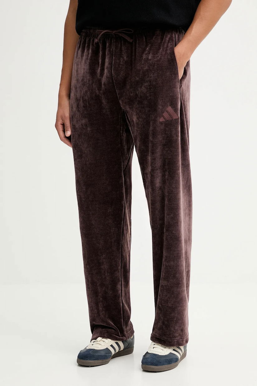 adidas pantaloni de trening All Szn Luxe culoarea maro, uni, JL6571