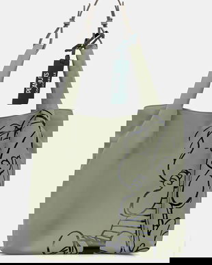 Coccinelle poșetă PEANUTS culoarea verde, T1E.11.01.01