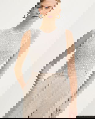 Marella vestă din amestec de lână culoarea gri, 2523366382200