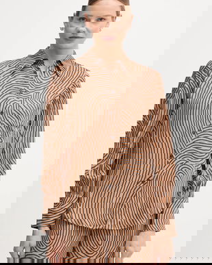 Marc Aurel cămașă culoarea maro, cu guler clasic, regular, 6258-1002-24812