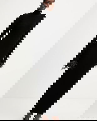 Aniye By rochie culoarea negru, maxi, mulată, 181049