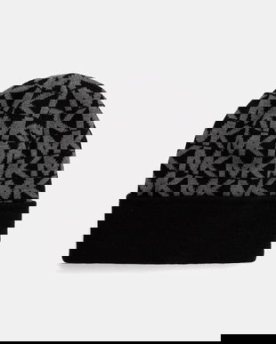 Michael Kors beanie cu doua fete culoarea negru, MKMC538493