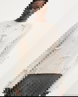 Aniye By pulover din amestec de lână culoarea bej, 181008