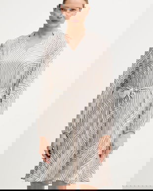 Marc Aurel rochie din viscoză culoarea gri, mini, oversize, 6577-1000-24812