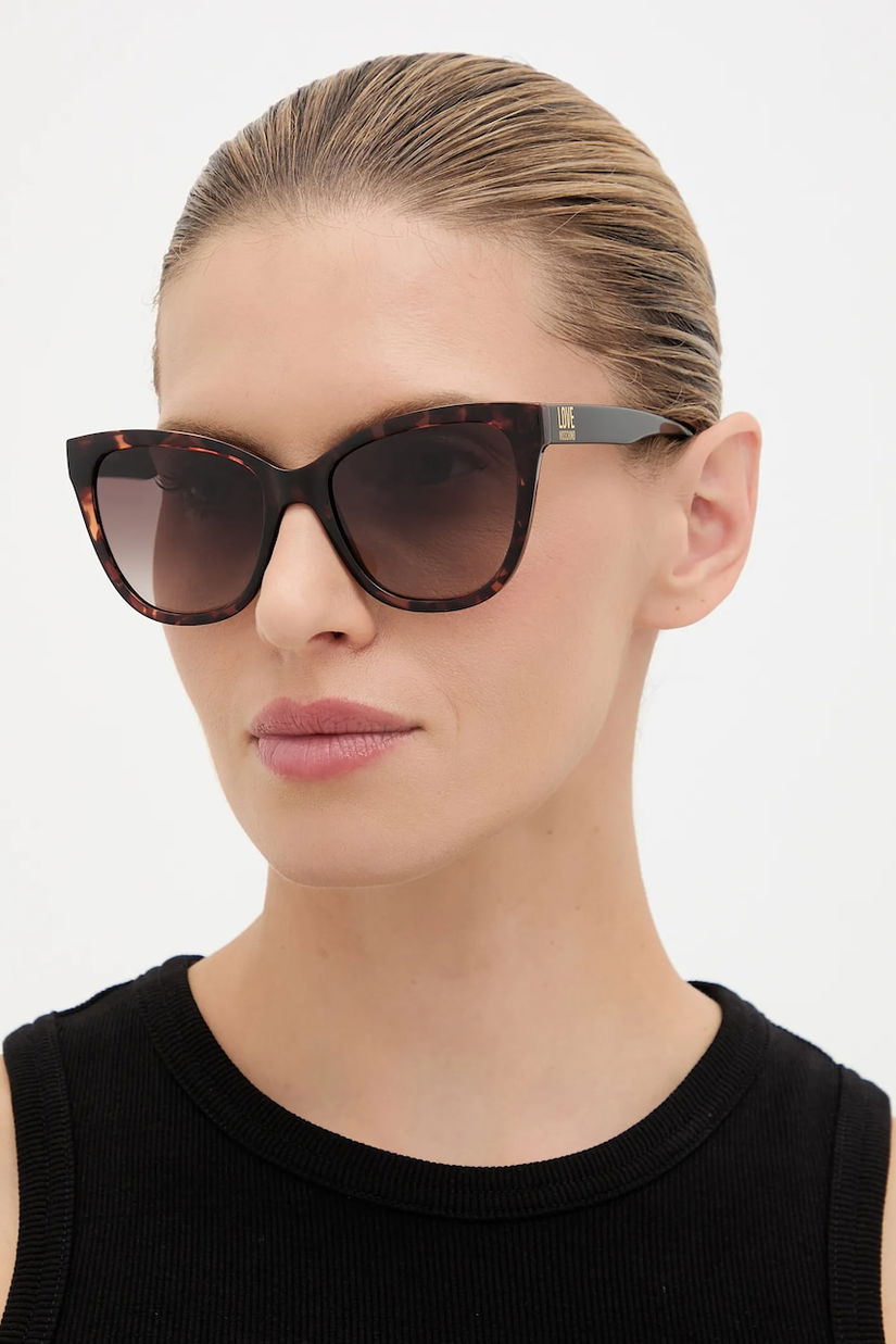 Love Moschino ochelari de soare culoarea maro, MOL097/S
