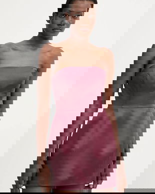 Aniye By rochie culoarea bordo, mini, evazați, 181379