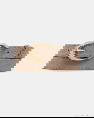 Answear.LAB curea din piele intoarsa culoarea bej