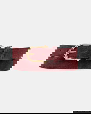 Answear.LAB curea din piele intoarsa culoarea bordo