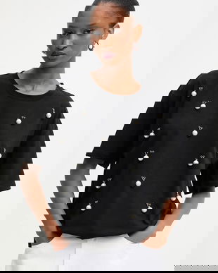 Answear.LAB bluza culoarea negru, cu imprimeu