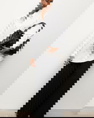 Answear.LAB camasa din bumbac culoarea alb, cu guler clasic, regular