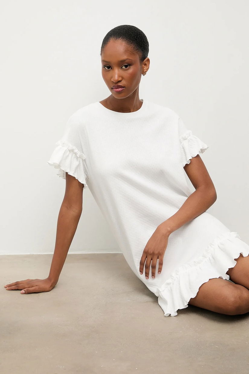 Answear.LAB cămașă de noapte din bumbac culoarea bej, bumbac