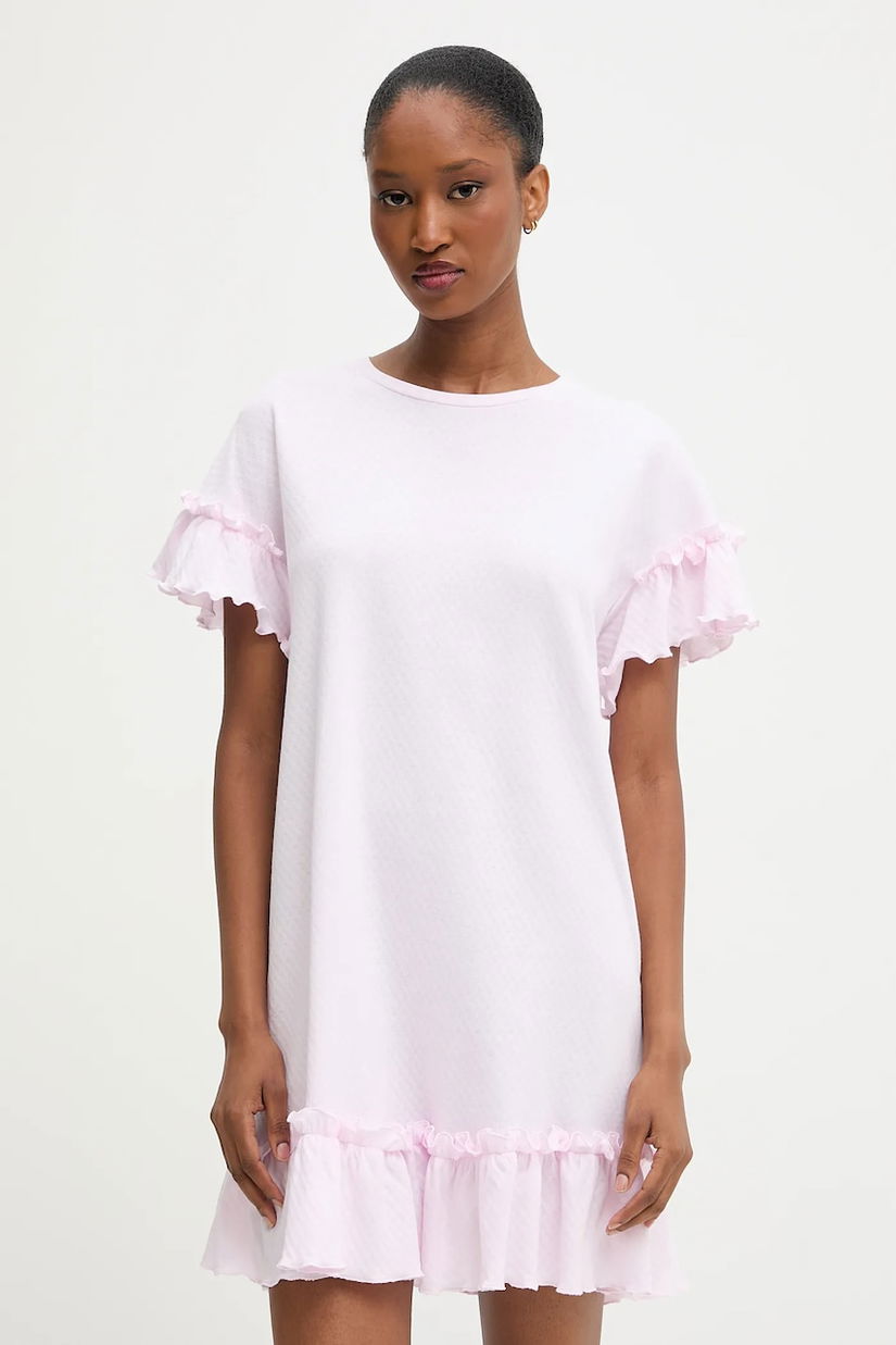 Answear.LAB cămașă de noapte din bumbac culoarea roz, bumbac