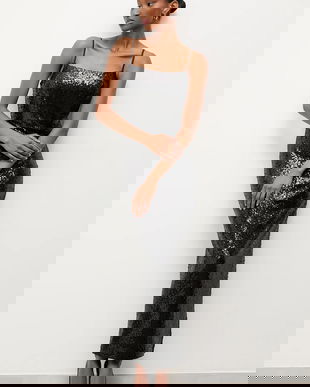 Answear.LAB rochie culoarea negru, maxi, mulata