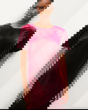 Answear.LAB rochie culoarea bordo, mini, mulata