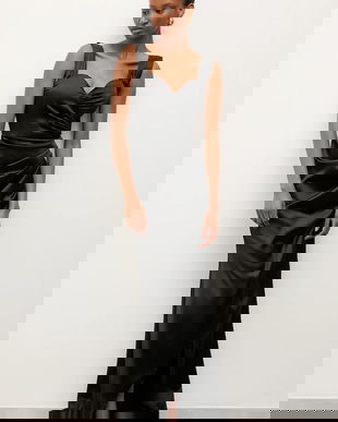 Answear.LAB rochie culoarea negru, maxi, evazati