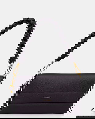 Coccinelle poșetă de piele BOHEME GRANA DOUBLE culoarea bej, E1.M50.12.01.01