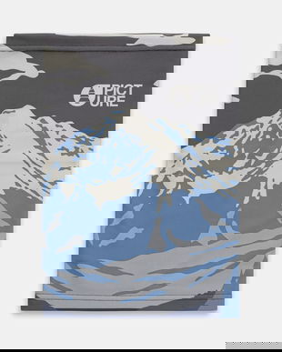 Picture fular împletit culoarea bej, cu imprimeu, NW205