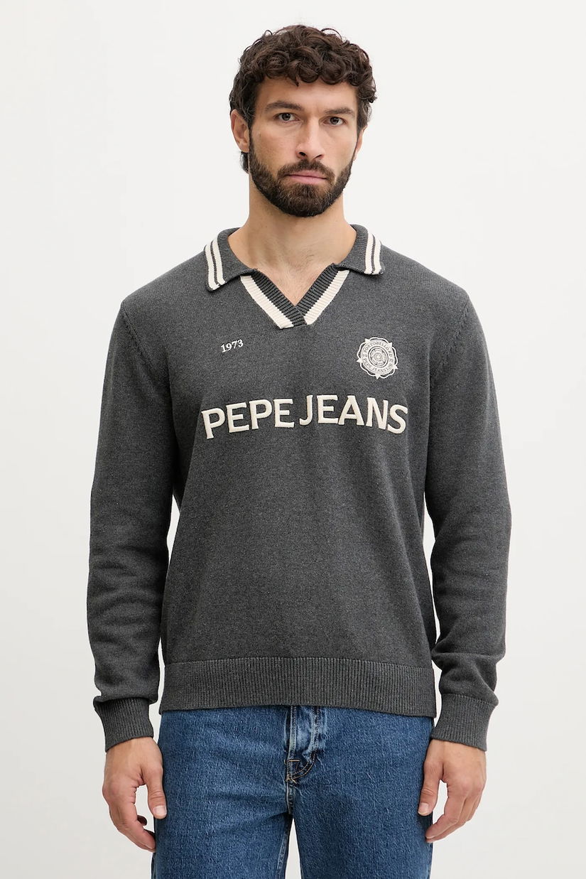 Pepe Jeans pulover de bumbac culoarea gri, PM7000020