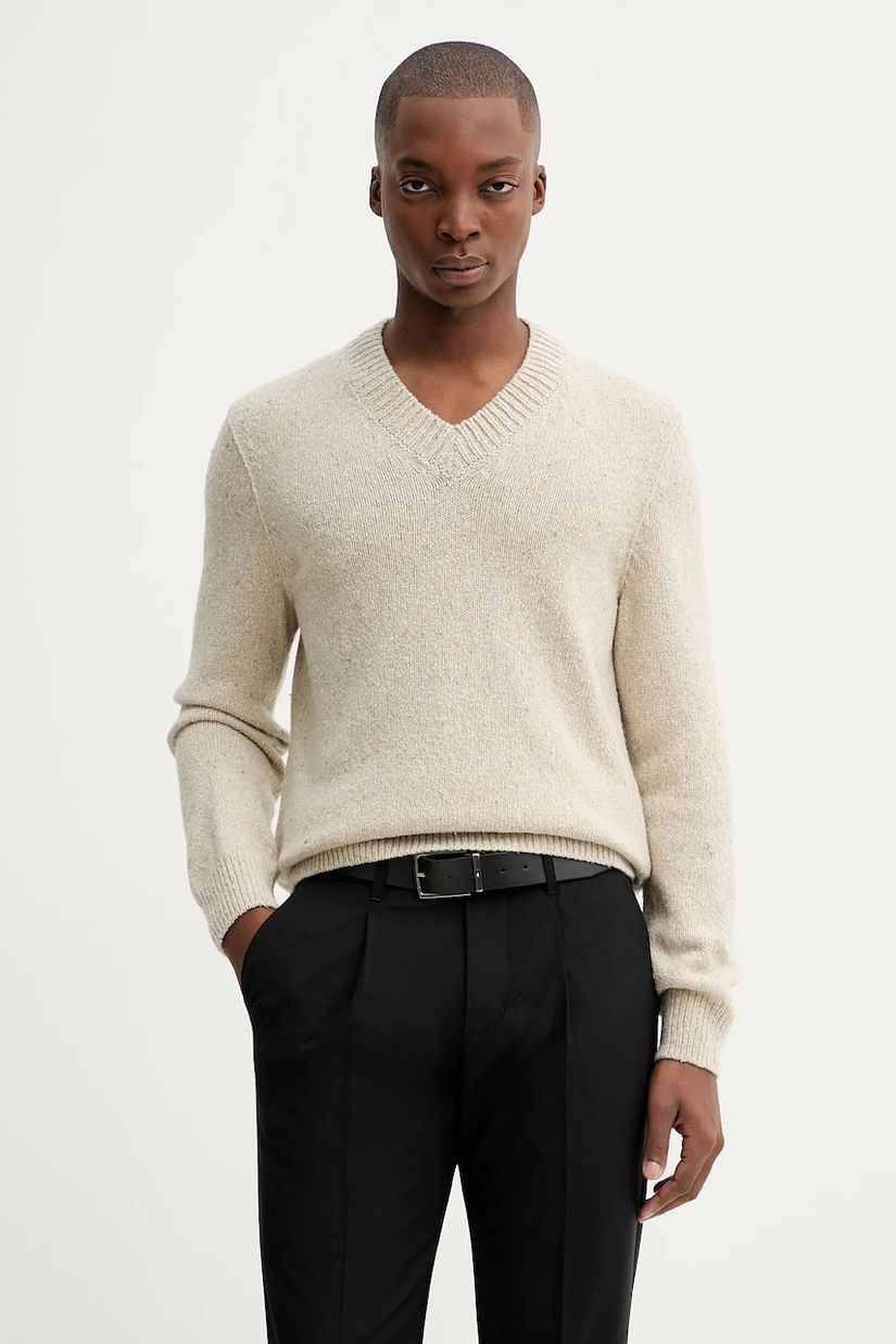 Marc O'Polo pulover din amestec de lână culoarea bej, 530512260178