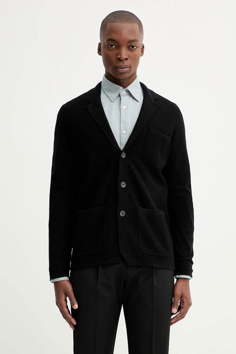 Marc O'Polo cardigan din amestec de lână culoarea negru, 530515361230