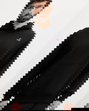 The North Face hanorac de bumbac Icon Relaxed culoarea negru, cu glugă, cu imprimeu, NF0A8EU8JK31