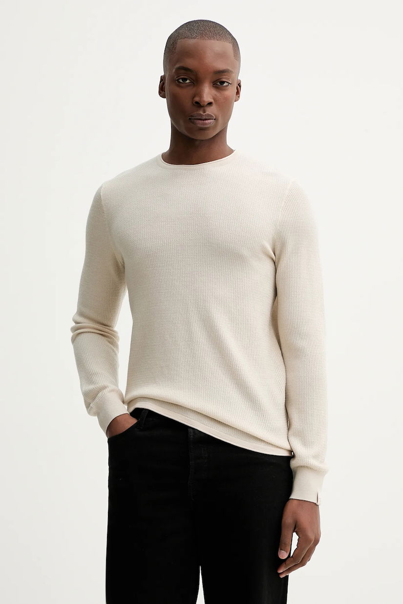 Rag & Bone pulover din amestec de lână culoarea bej, light, RH3225F6MWL