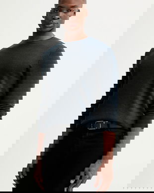 Rag & Bone pulover din amestec de lână culoarea bleumarin, light, RH3225F6MWL