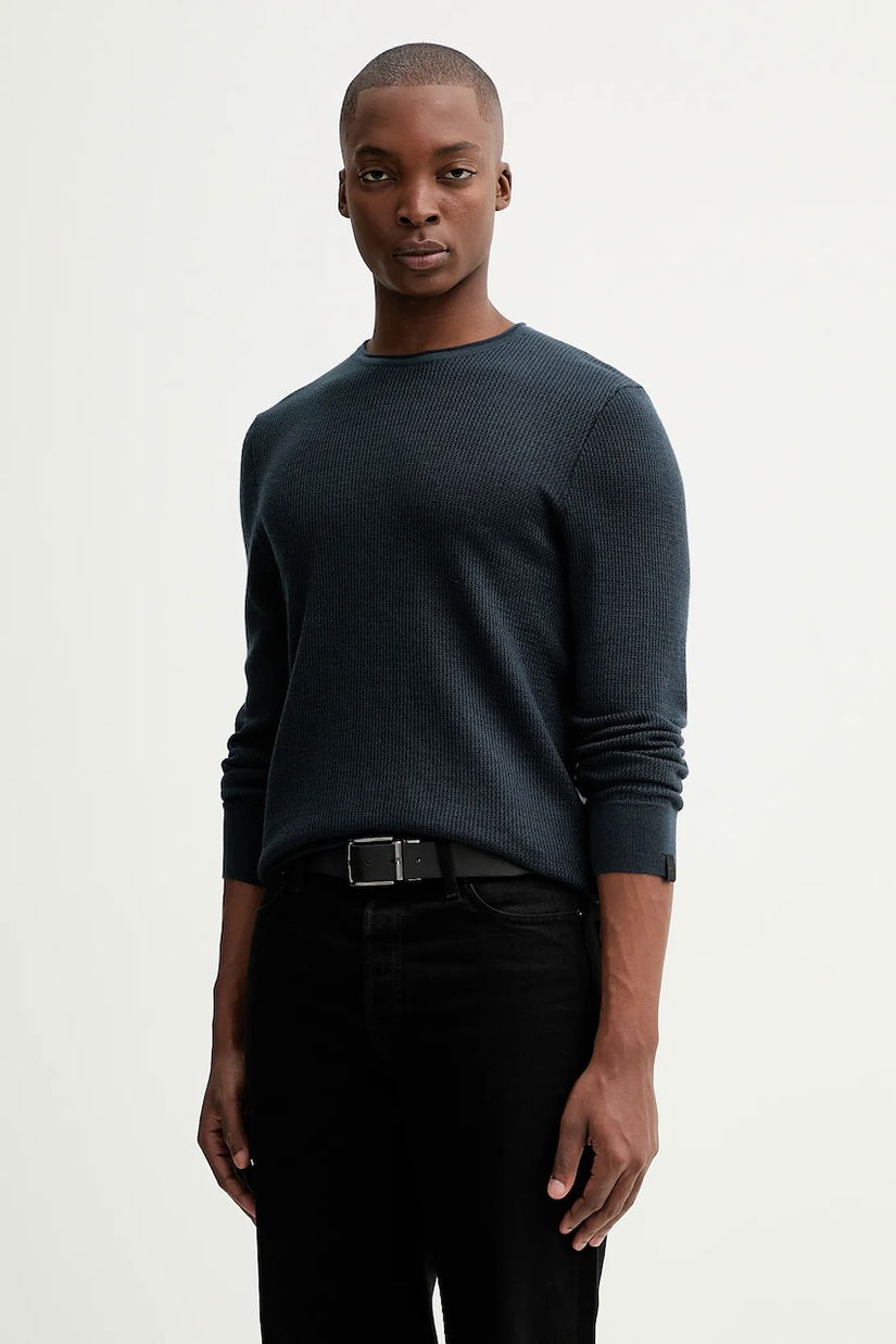 Rag & Bone pulover din amestec de lână culoarea bleumarin, light, RH3225F6MWL