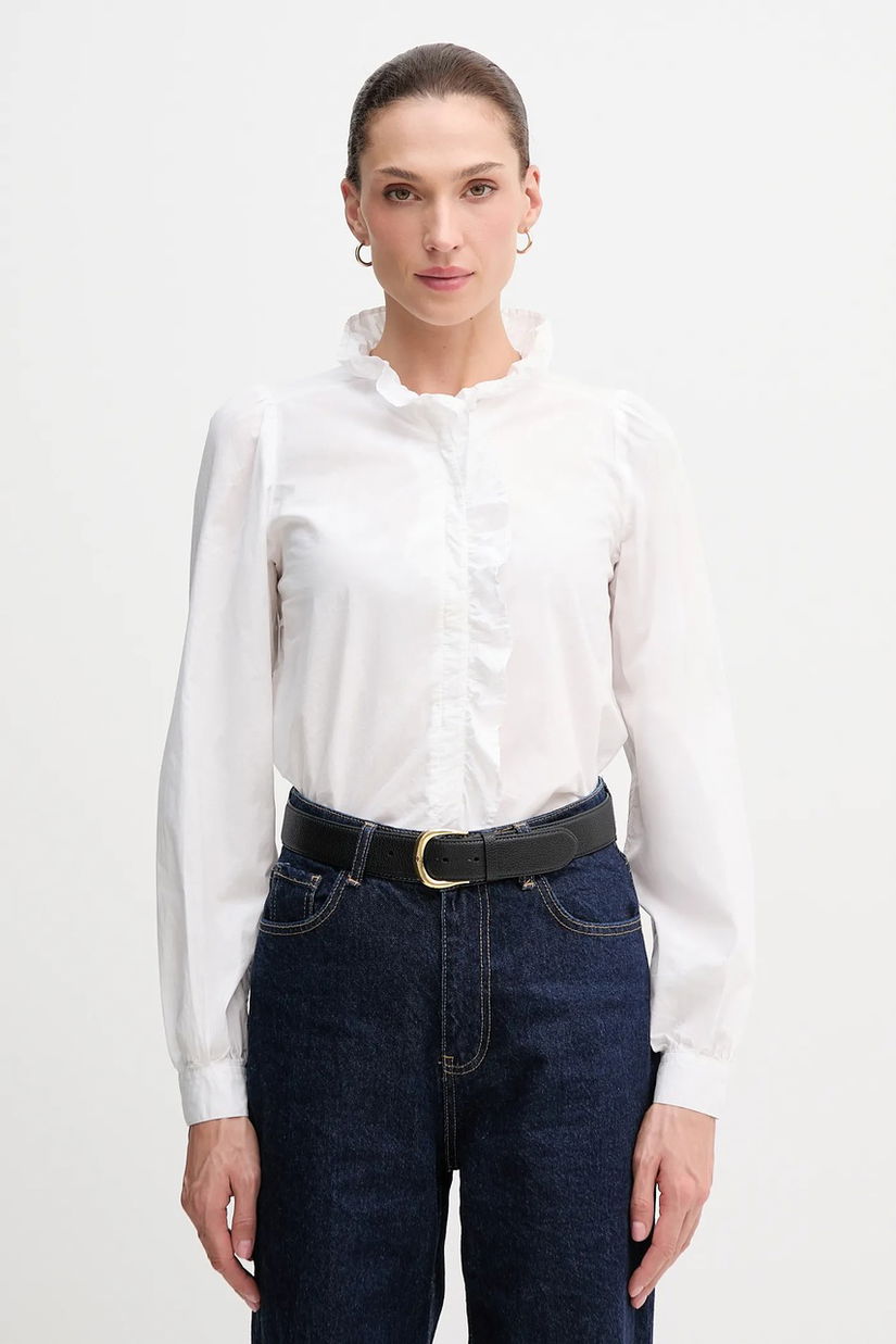 Pepe Jeans cămașă din bumbac culoarea alb, regular, PL3051246