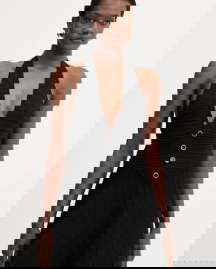 Retrofete rochie Cinzia culoarea negru, mini, evazați, R-FW15-12048-17