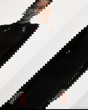 BOSS rochie culoarea negru, mini, evazați, 50547906